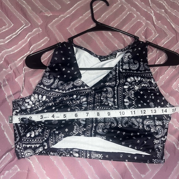 SXY Cross Wrap Paisley Print Tank Top & Pants Set - Picture 9 of 9